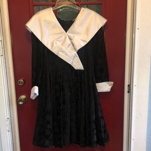 Jessica Howard Black and White Long Sleeve Party Dress